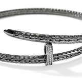 Sterling Silver Silver 0.24ctw Diamond Choker