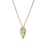 14K Yellow Gold 0.04ctw Diamond Pendant Necklace