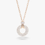18K Rose Gold 0.90ctw Diamond Pendant Necklace