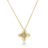 18K Yellow Gold 0.03ctw Diamond Necklace