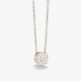 18K White Gold 0.80ctw Diamond Pendant Necklace