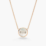 18K Rose Gold 0.04ctw Diamond Pendant with Necklace