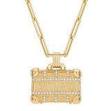 14K Yellow Gold 0.38ctw Diamond Pendant Necklace