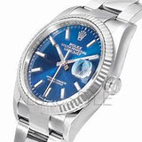 Rolex Datejust 36mm – Ref: 126234-0050 – Blue Fluted Motif Dial Stainless Steel Oyster Bracelet Watch