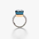 18K White & Rose Gold  0.70ctw Diamond Solitaire Ring