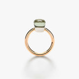 18K Rose Gold 4.9CT Prasiolite Diamond Solitaire Ring