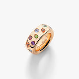 18K Rose Gold Multi Stones Diamonds Right Hand Ring