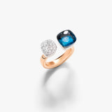 18K Rose & White Gold  0.80ctw Diamond Solitaire Ring