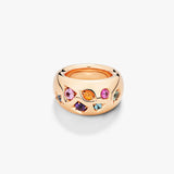 18K Rose Gold Multi Stone Diamond Solitaire Ring