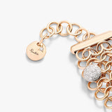 18K Rose Gold 1.05ctw Diamond Chain Bracelet