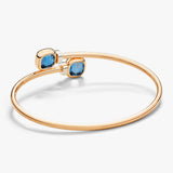 18K Two-Tone 0.02ctw Diamond Bangle