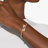 18K Rose Gold 0.02ctw Diamond Bangle