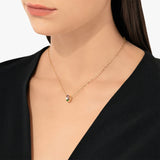 18K Rose Gold 0.6ctw Multi Gem Stones Diamond Pendant Necklace