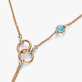 18K Two-Tone 0.10ctw Diamond Y Shaped Necklace