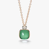 18K Two-Tone 0.083ctw Diamond Pendant Necklace