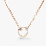 18K Rose Gold 0.20ctw Diamond Pendant Necklace