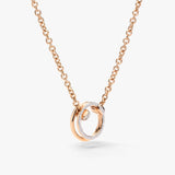 18K Rose Gold 0.20ctw Diamond Pendant Necklace