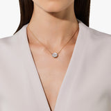 18K Rose Gold 0.04ctw Diamond Pendant with Necklace