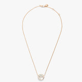 18K Rose Gold 0.04ctw Diamond Pendant with Necklace