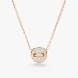 18K Rose Gold 0.40ctw Diamond Solitaire Necklace