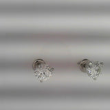 14K White Gold 3.01ctw Diamond Studs Ring