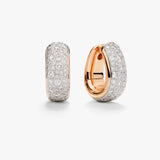 18K Rose Gold 3.10ctw Diamond Hoops Earrings