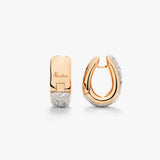 18K Rose Gold 3.10ctw Diamond Hoops Earrings