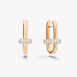 18K Rose Gold 0.543ctw Diamond Iconica Hoops Earrings