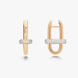 18K Rose Gold 0.543ctw Diamond Iconica Hoops Earrings