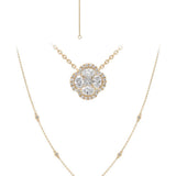 18K Rose Gold 1.55ctw Diamond Pendant