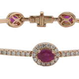 18K Rose Gold 1.61ctw Diamond Wrap Bracelet