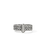 Sterling Silver 0.16ctw Diamond Right Hand Ring