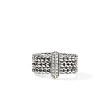 Sterling Silver 0.21ctw Diamond Right Hand Ring