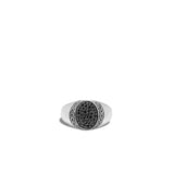 Sterling Silver Black Sapphire  Gemstone Right Hand Ring
