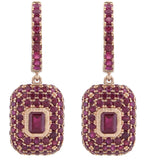 18K Rose Gold 3.95ctw Jacket Earrings