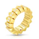 18K Yellow Gold 0.27ctw Diamond Right Hand Ring