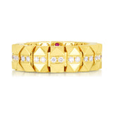 18K Yellow Gold 0.27ctw Diamond Right Hand Ring