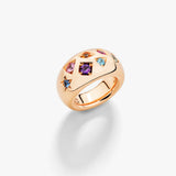 18K Rose Gold Multi Stone Diamond Solitaire Ring