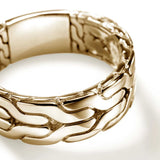 14K Yellow Gold  Carved Chain  Right Hand Ring