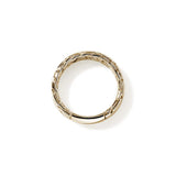 14K Yellow Gold  Carved Chain  Right Hand Ring