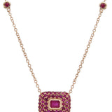 18K Rose Gold 2.26ctw Diamond Pendant Necklace