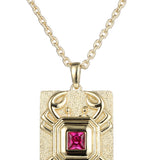 18K Yellow Gold 0.50ctw Gemstone Horoscope Pendant