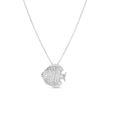 18K White Gold 0.25ctw Diamond Pendant Necklace