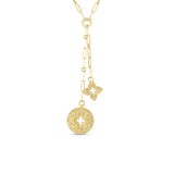 18K Yellow Gold 0.14ctw Diamond Pendant Necklace