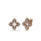 18K Rose Gold 0.11ctw Diamond Studs Earrings