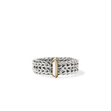 14K Yellow Gold / Sterling Silver Anniversary Band Ring