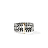 Sterling Silver/ 14K Yellow Gold Icon 9mm  Right Hand Ring