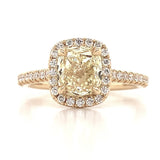 18K Yellow Gold 6.40ctw Diamond Solitaire Ring