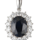 18K White Gold 0.90ctw Diamond Pendant