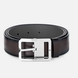 Montblanc 131163 Brown/Grey 35 Mm Reversible Leather Belt
